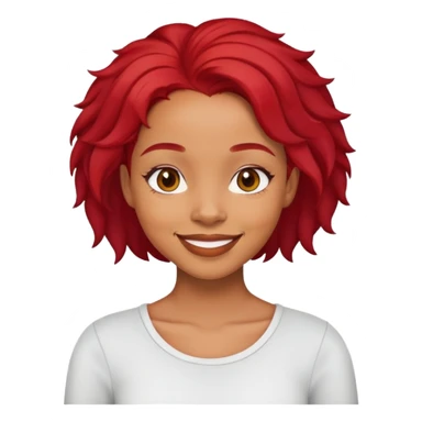 lightskin black Girl with red hair sticker