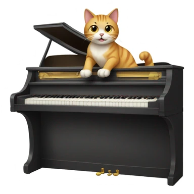 Cat playing piano  sticker