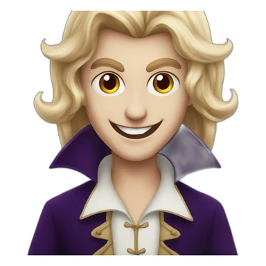 Vampire-sly-smile sticker