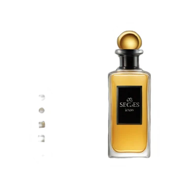 black bottle of serge lutens perfume sticker