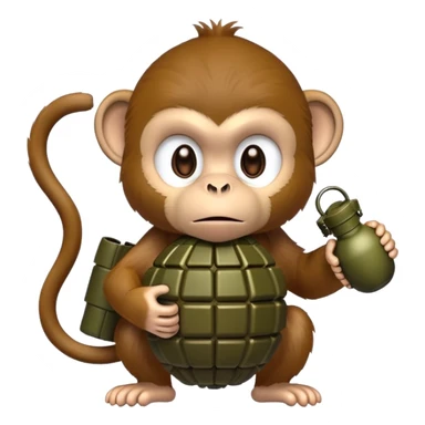 monkey with a grenade sticker