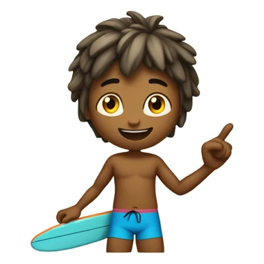 Surfer guy doing the Shaka sticker