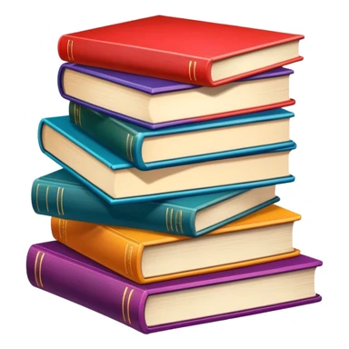 A colorful stack of books sticker