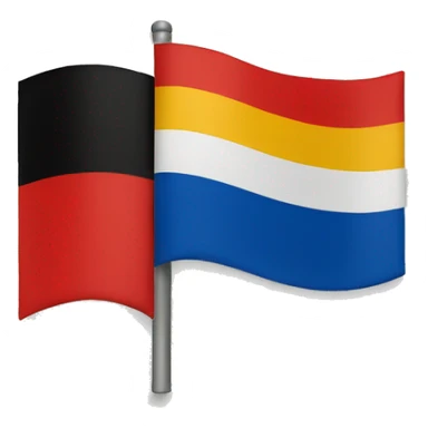 half german,half russian flag sticker