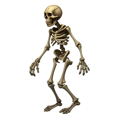 Zombie skeleton sticker