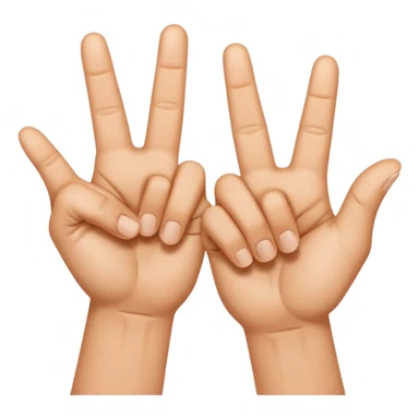 deux mains qui montre 1 ce croise sticker