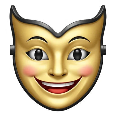 Theatre mask smiling sticker