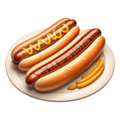 Cinematic Realistic Bratwurst Dish Emoji, showcasing a succulent, grilled sausage with a crispy exterior rendered with lifelike detail and warm, dynamic lighting. sticker