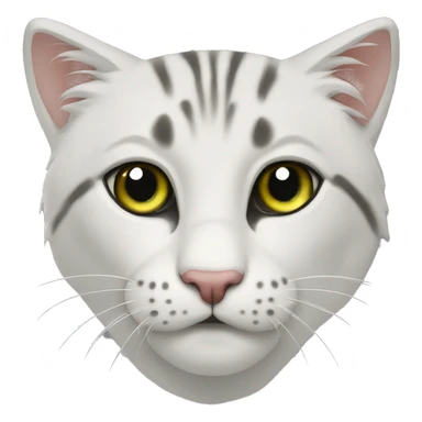 Белый кот с зелеными глазами sticker