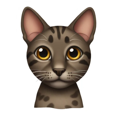 Brindle colored cat sticker