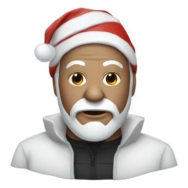 Santa wearing Michael Myers mask sticker