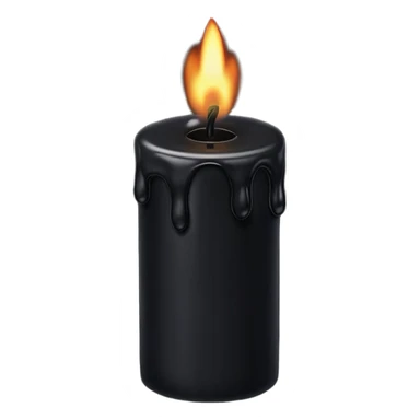 Black candle sticker