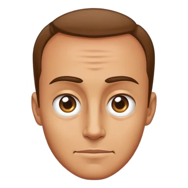 Man with big forehead  sticker