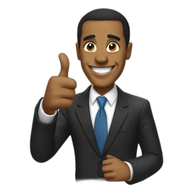 Baracobama With a thumb up sticker
