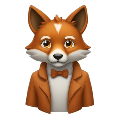 Renard plusieurs queues sticker