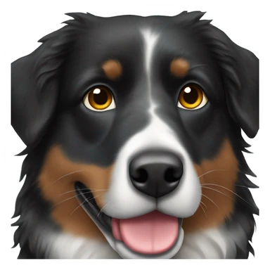 black australian shepherd dog with black muzzle sticker