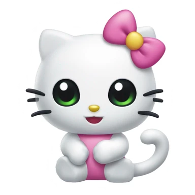 Hello kitty shows off sharp claws sticker