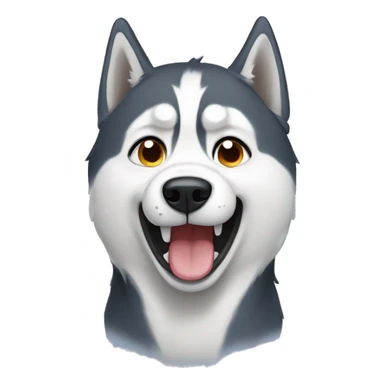 husky dog crying sticker