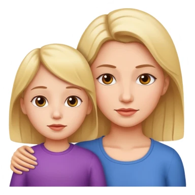 Mom and girl sticker