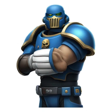 Space marine arm flexing sticker