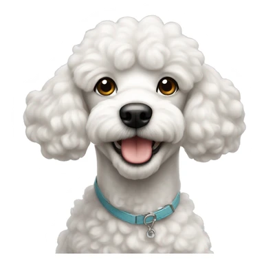 The white Poodle sticker