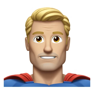 realistic superman with abs white man sticker