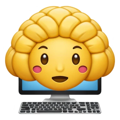 EMOJI DE CÉREBRO COMPUTADOR sticker