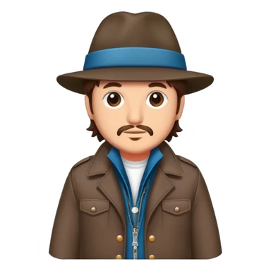 zucchero fornaciari wearing a hat in a jacket sticker