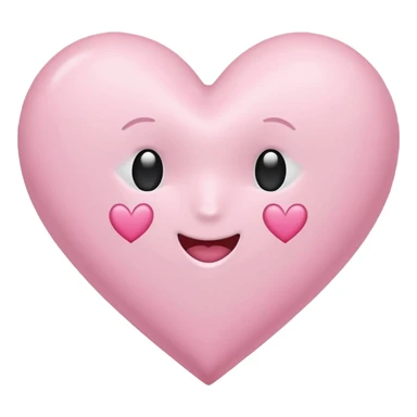 Corazón rosa pastel con un lazo blanco sticker