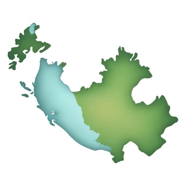 Greenland borders on the map sticker