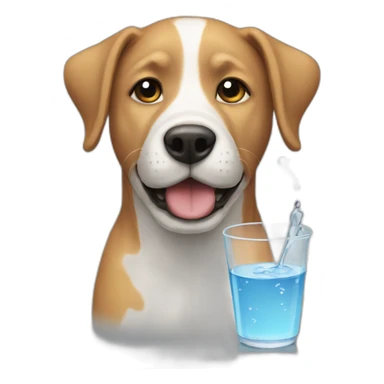 Dog-drink-water sticker