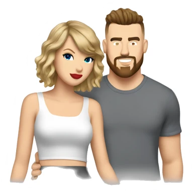 Taylor Swift and Travis Kelce sticker
