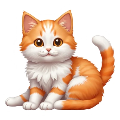 Cute kitten stretching sticker
