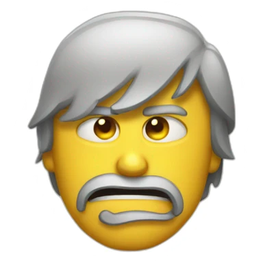 Contempt yellow face emoji sticker