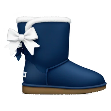 Navy blue uggs with white bows sticker