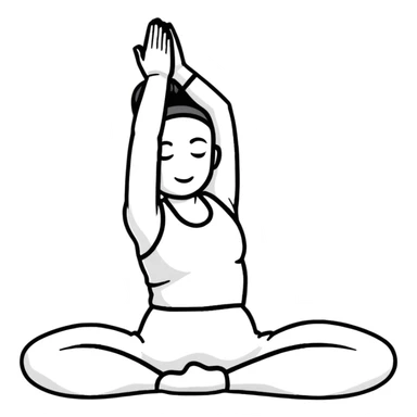 person doing yoga sticker