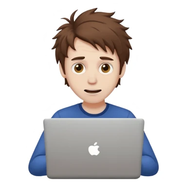 Crazy guy on laptop sticker