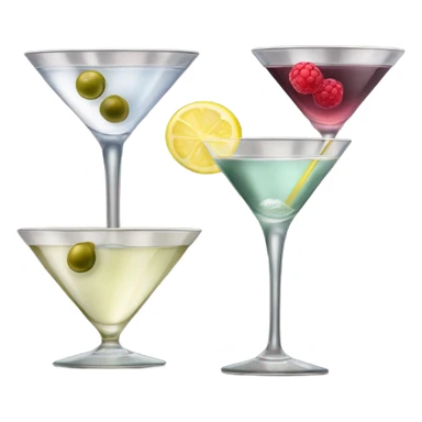 Three martini cocktails sticker