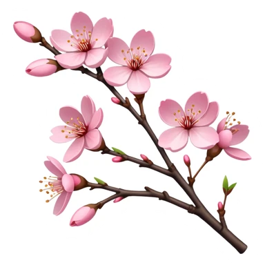 Sakura cherry blossom twig sticker