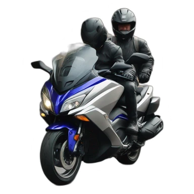 Yamaha T-Max 530 in wheeling sticker
