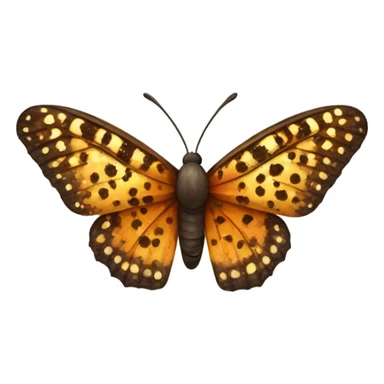 beautiful speckled amber butterfly sticker
