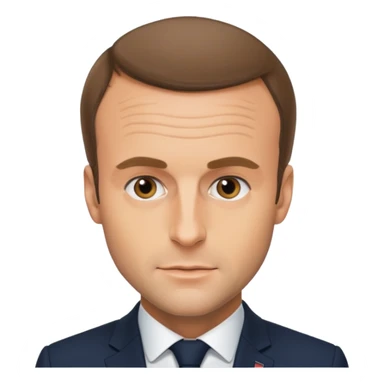 met plus de détails surtout au niveau de la hairline pour Macron  sticker