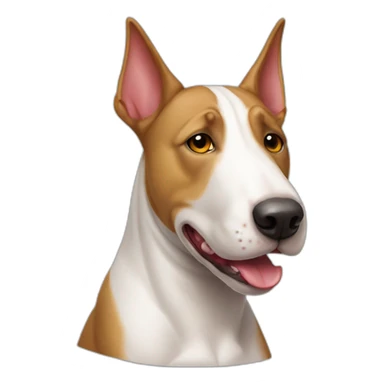 Dog bull terrier barcino parado  sticker