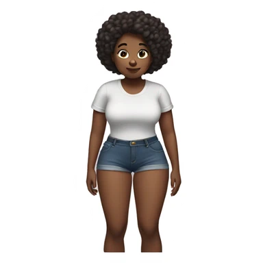 girl with very large thighs and hips sticker