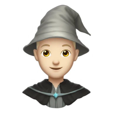 max the white young balding wizard sticker