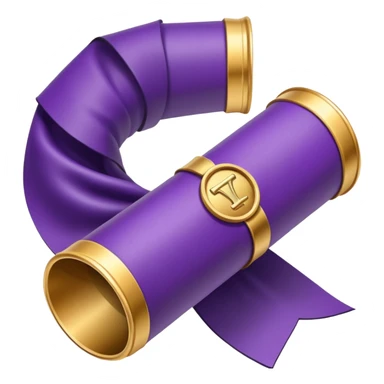 violet university diploma tube sticker