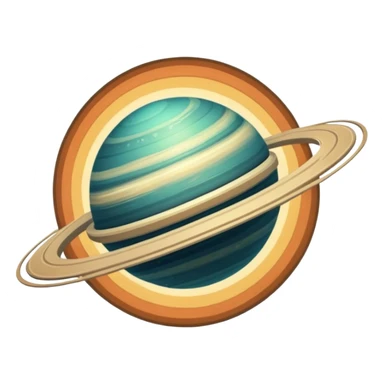 Vintage Planet comet motion sticker