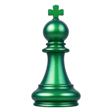 green glitter chess piece pawn sticker