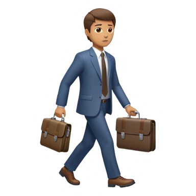 side profile of man walking with wrench in one hand and briefcase in the other sticker