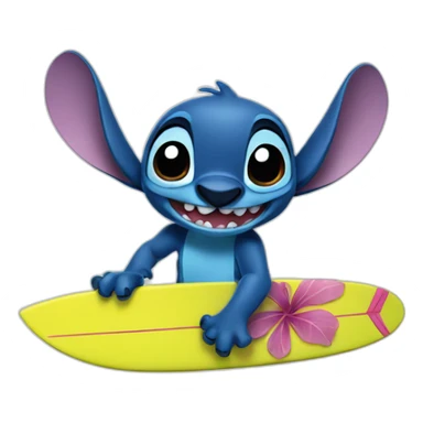 stitch qui surf sticker